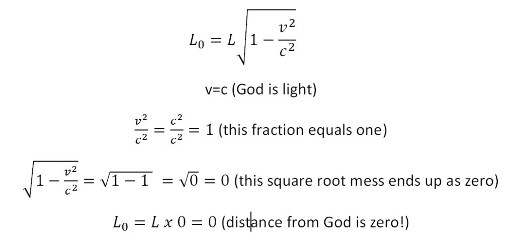 Calculating length from God